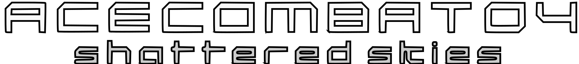 Ace Combat 04: Shattered Skies logo on a transparent background