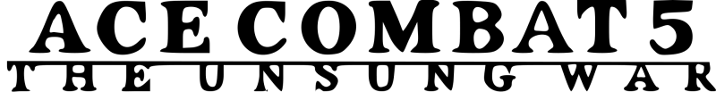 Ace Combat 5: The Unsung War logo on a transparent background