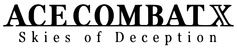 Ace Combat X: Skies of Deception logo on a transparent background