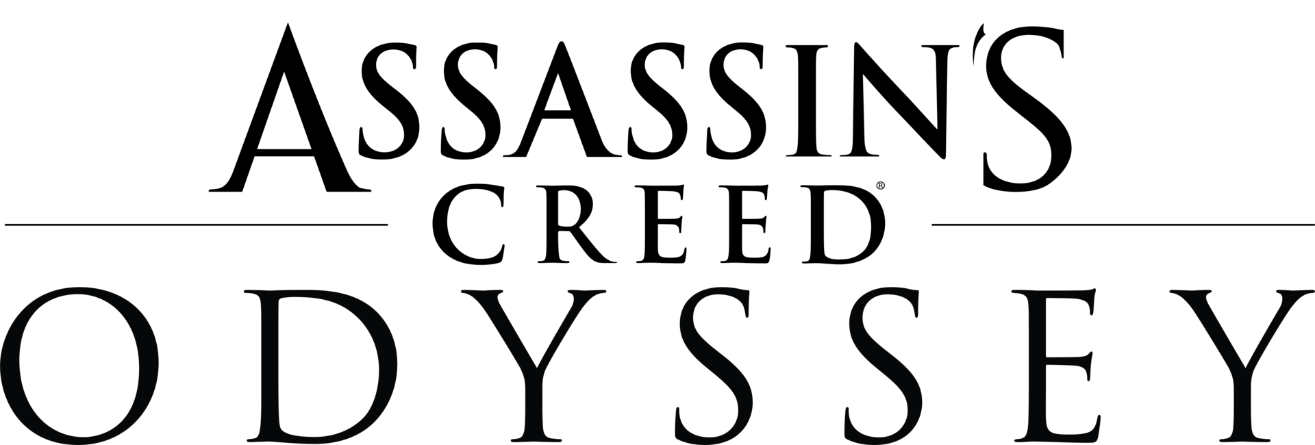 Assassin's Creed Odyssey logo on a transparent background