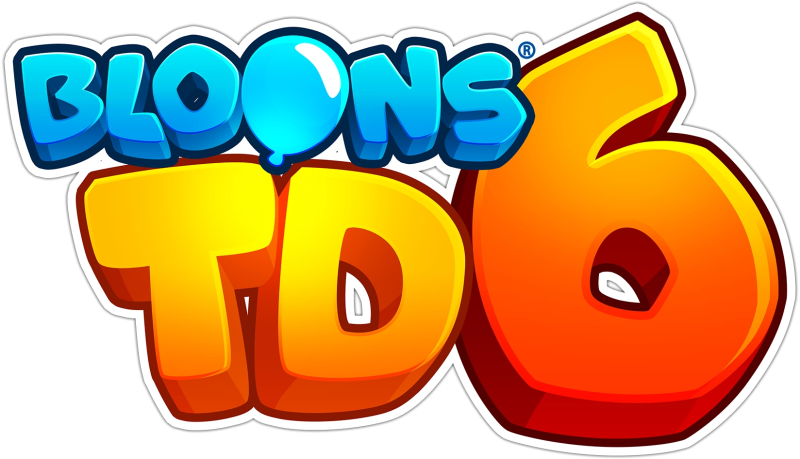 Bloons TD 6 logo on a transparent background
