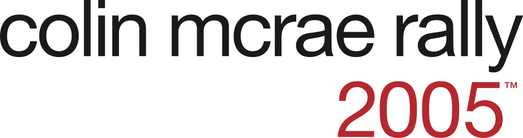 Colin McRae Rally 2005 logo on a transparent background