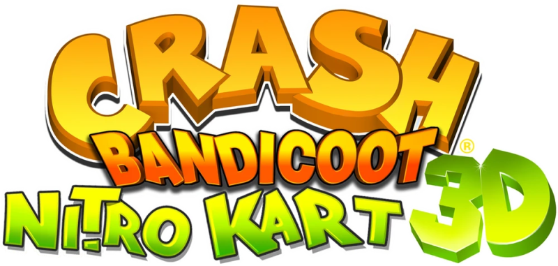 Crash Bandicoot Nitro Kart 3D logo on a transparent background