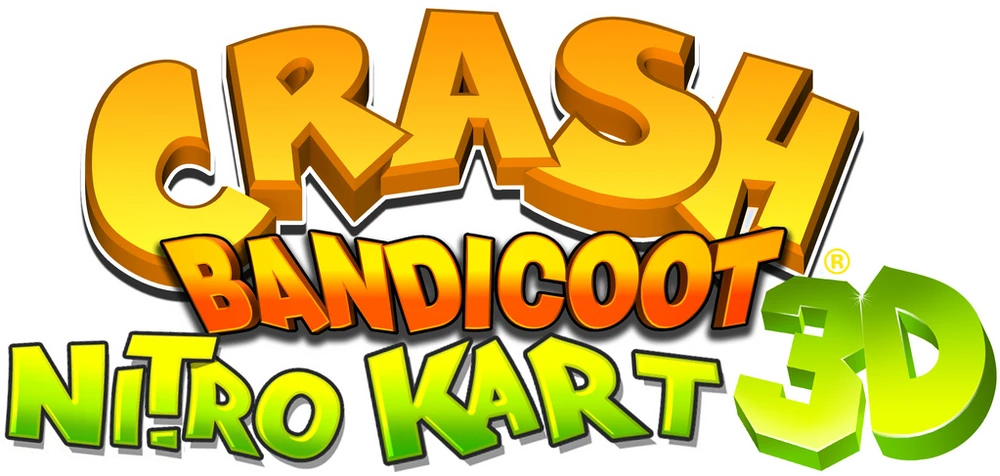 Crash Bandicoot Nitro Kart 3D logo on a transparent background