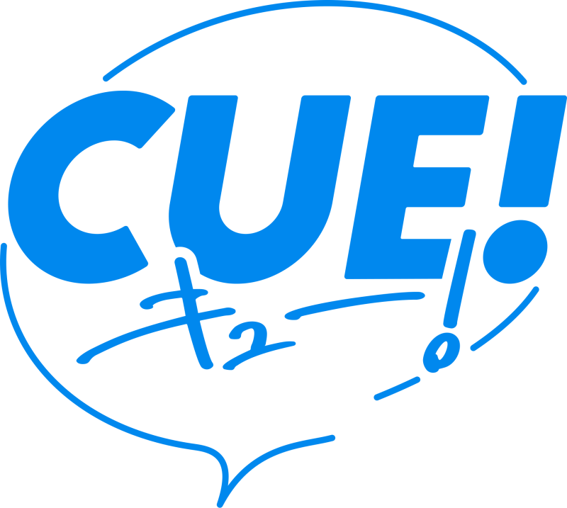 Cue! logo in full colour