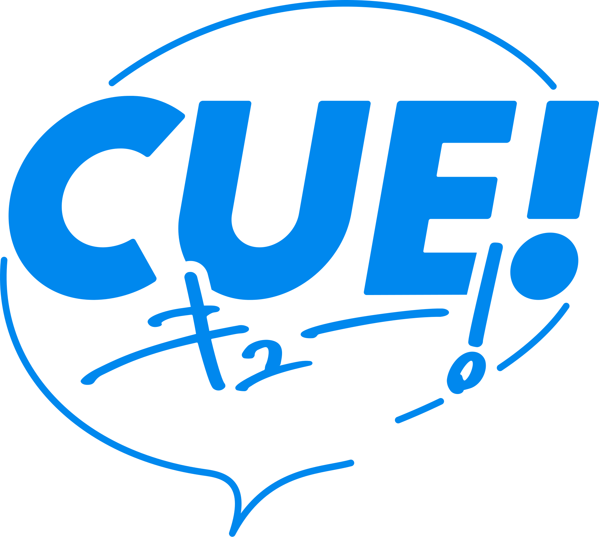 Cue! logo in full colour