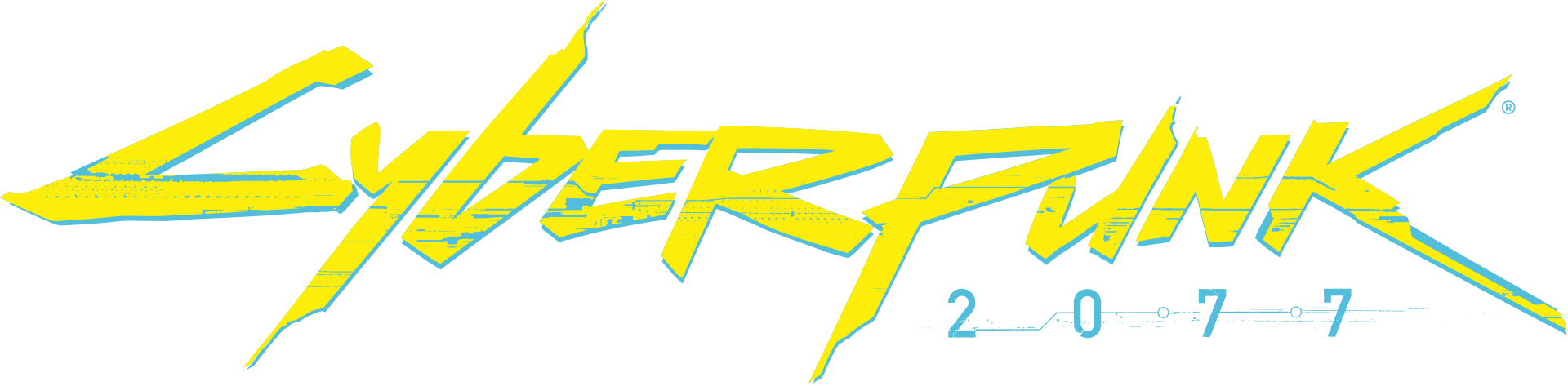 Cyberpunk 2077 logo on a transparent background