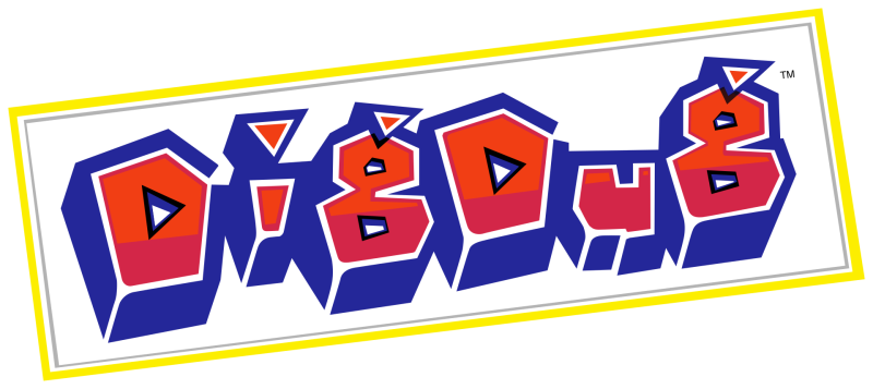 Dig Dug logo on a transparent background