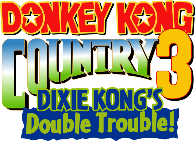 Donkey Kong Country 3 logo on a transparent background