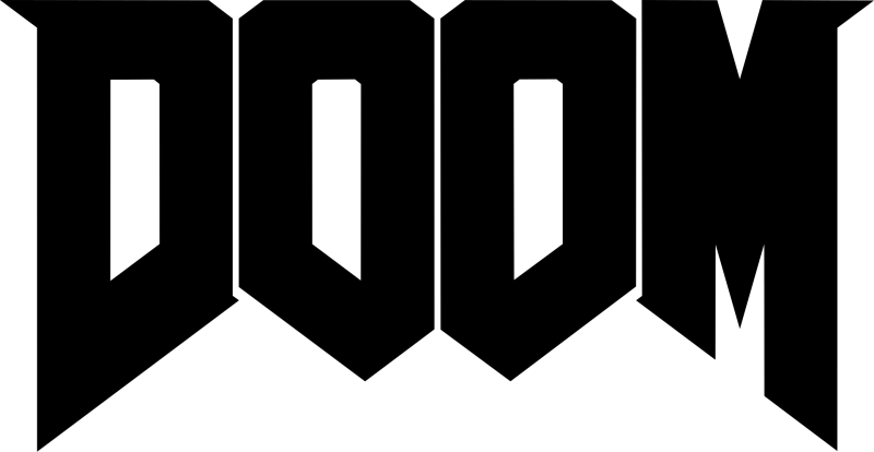 Doom logo on a transparent background
