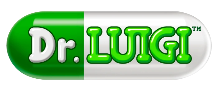 Dr. Luigi logo on a transparent background