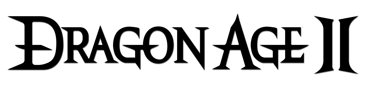 Dragon Age II logo on a transparent background