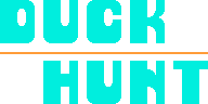 Duck Hunt logo on a transparent background