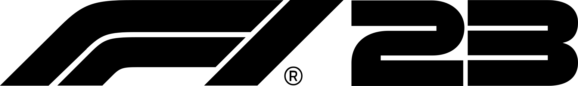 F1 23 logo on a transparent background