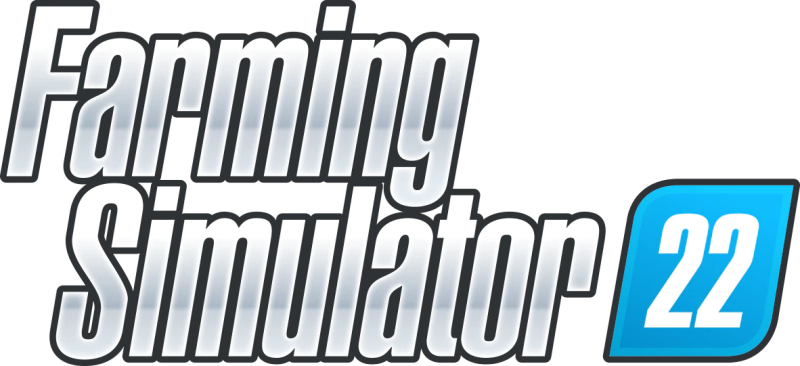 Farming Simulator 22 logo on a transparent background