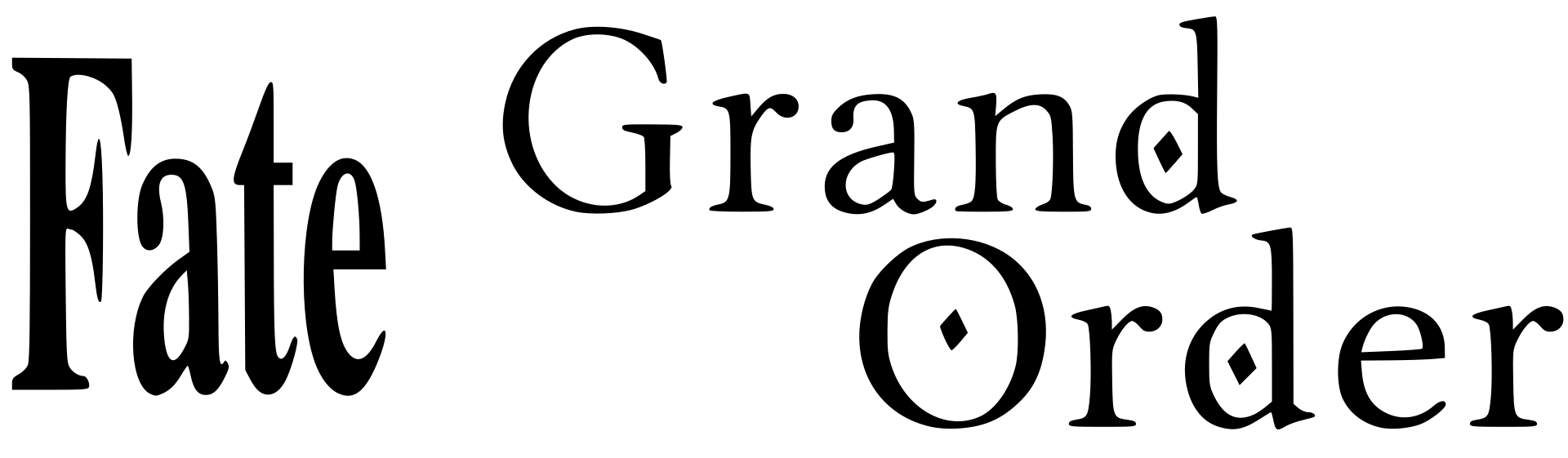 Fate/Grand Order logo on a transparent background
