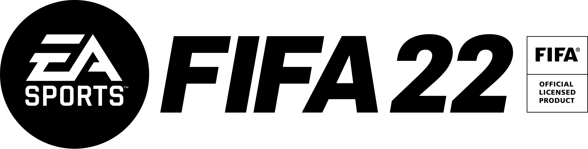 FIFA 22 logo on a transparent background