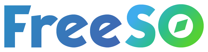 Freeso logo on a transparent background