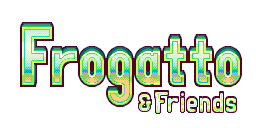 Frogatto & Friends logo on a transparent background
