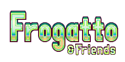 Frogatto & Friends logo on a transparent background
