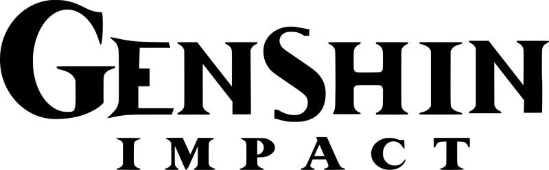 Genshin Impact logo on a transparent background