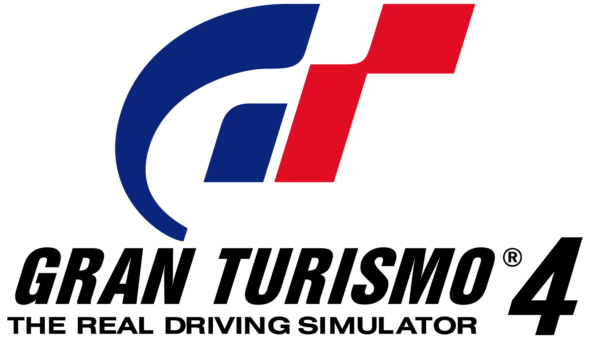 Gran Turismo 4 logo on a transparent background