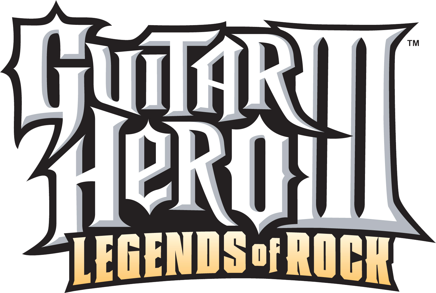 Guitar Hero III: Legends of Rock logo on a transparent background