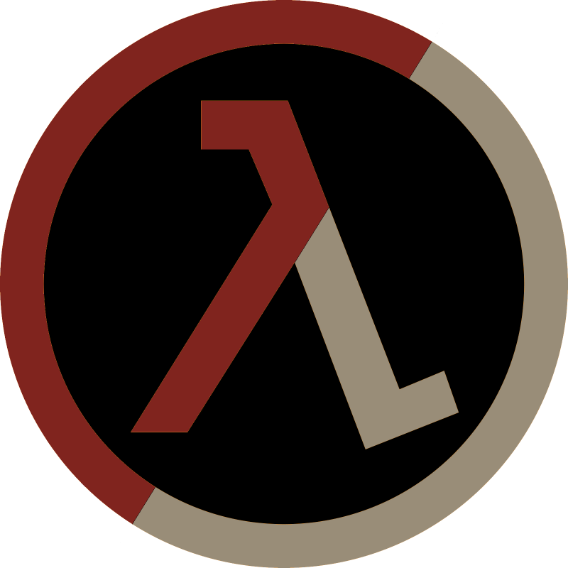 Half-Life: Decay logo on a transparent background