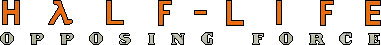 Half-Life: Opposing Force logo on a transparent background