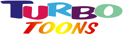Hanna Barbera's Turbo Toons logo on a transparent background