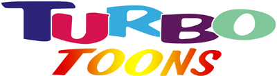 Hanna Barbera's Turbo Toons logo on a transparent background
