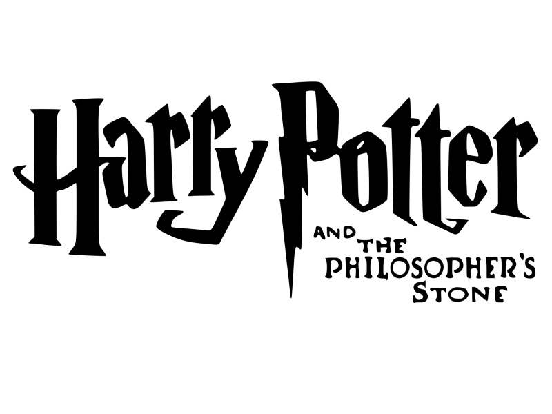 Harry Potter and the Philosopher's Stone logo on a transparent background