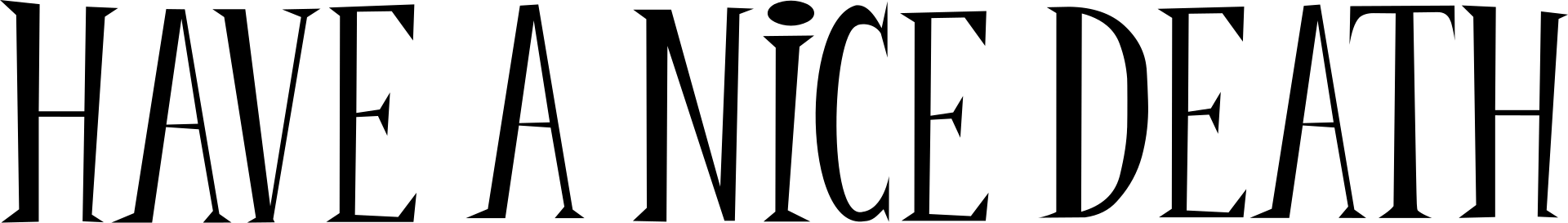 Have a Nice Death logo on a transparent background