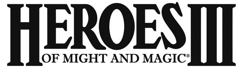 Heroes of Might and Magic III logo in black