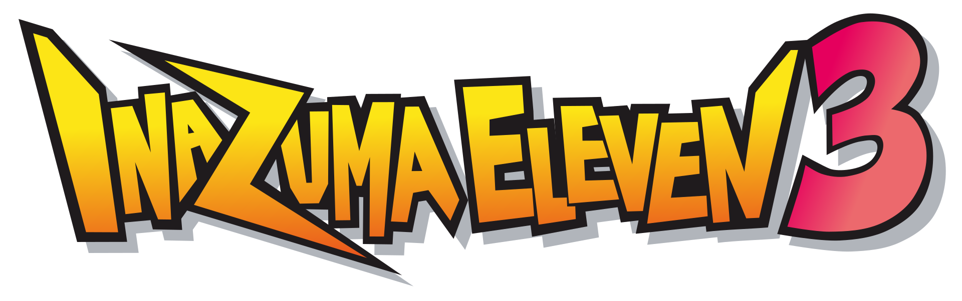 Inazuma Eleven 3 logo on a transparent background