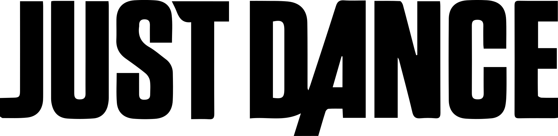 Just Dance logo on a transparent background