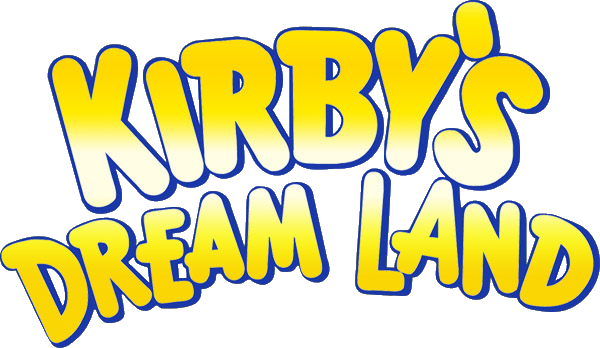 Kirby's Dream Land logo on a transparent background
