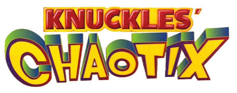 Knuckles' Chaotix logo on a transparent background