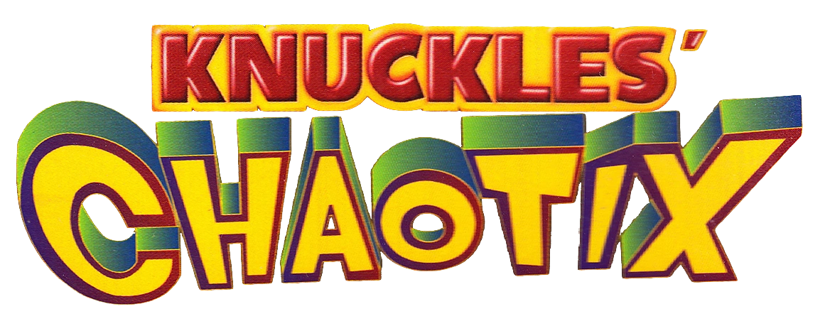Knuckles' Chaotix logo on a transparent background