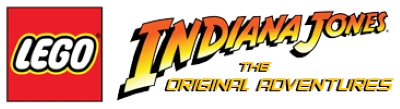 Lego Indiana Jones: The Original Adventures logo on a transparent background