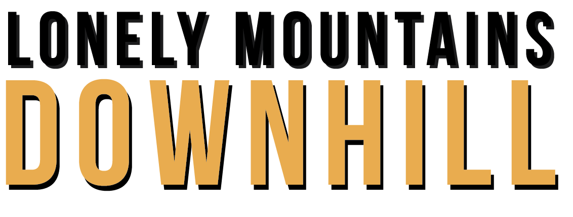 Lonely Mountains: Downhill logo on a transparent background