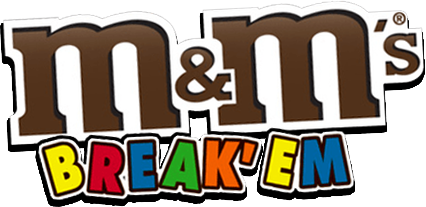 M&M's Break' Em logo on a transparent background