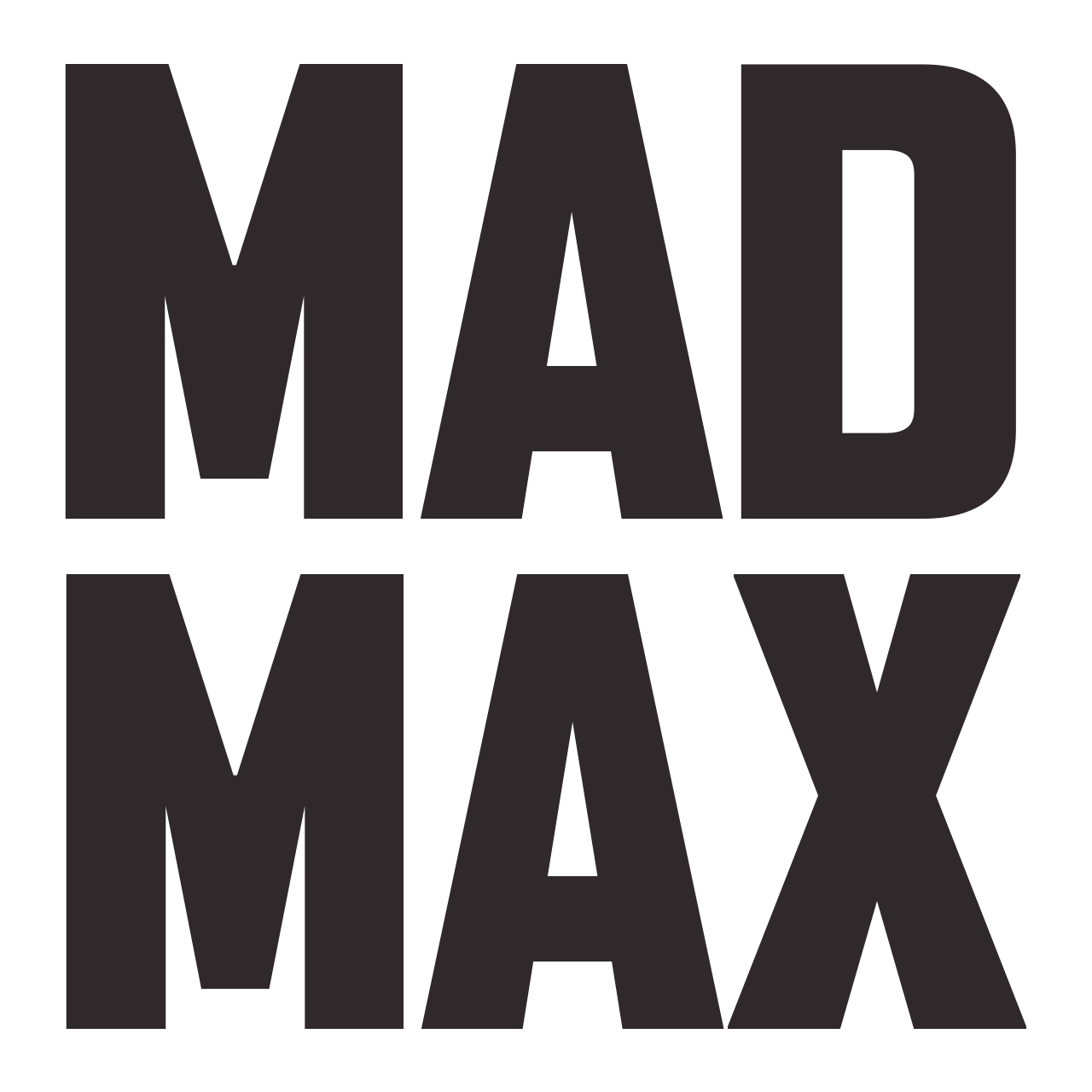 Mad Max logo on a transparent background