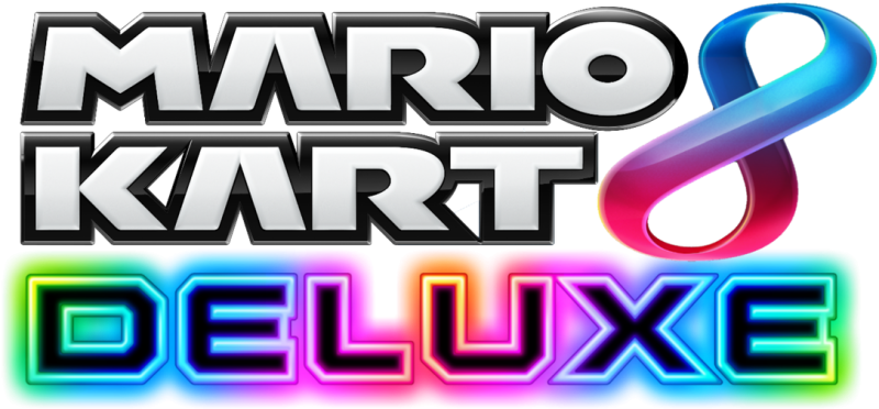 Mario Kart 8 Deluxe logo on a transparent background