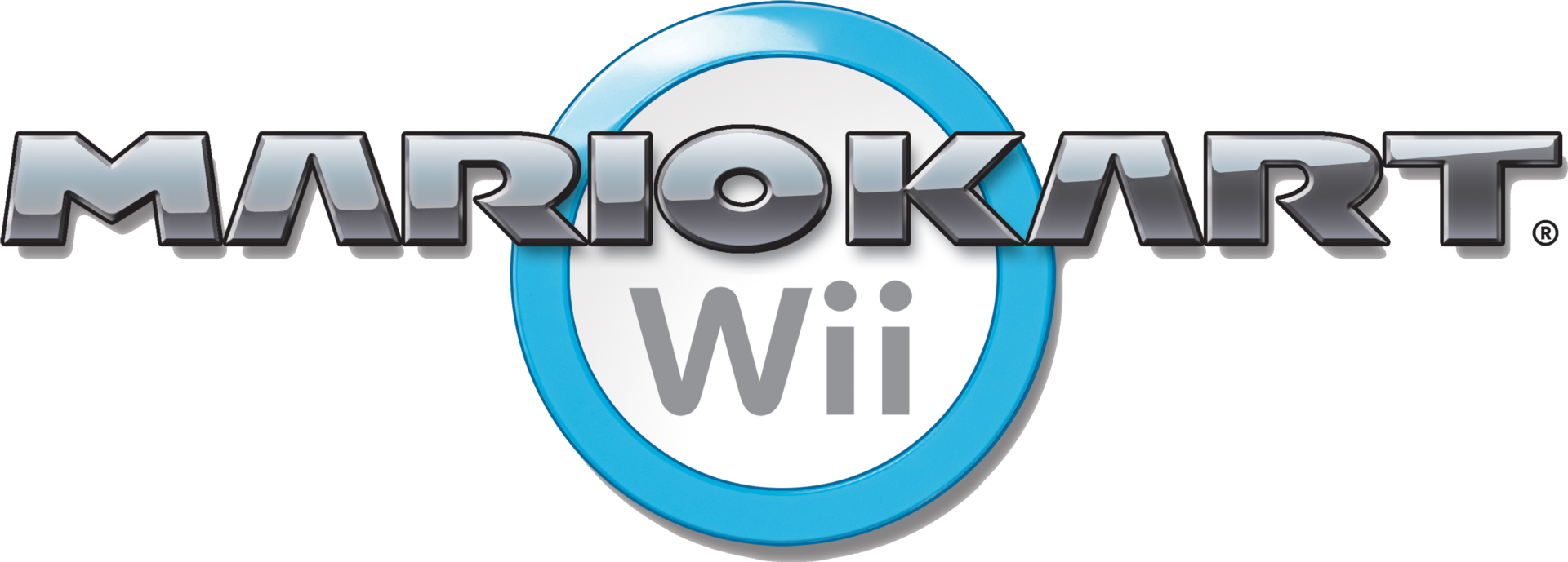 Mario Kart Wii logo on a transparent background