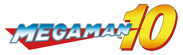Mega Man 10 logo on a transparent background