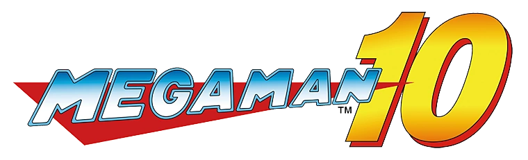 Mega Man 10 logo on a transparent background