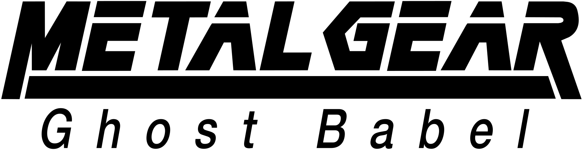 Metal Gear: Ghost Babel logo on a transparent background