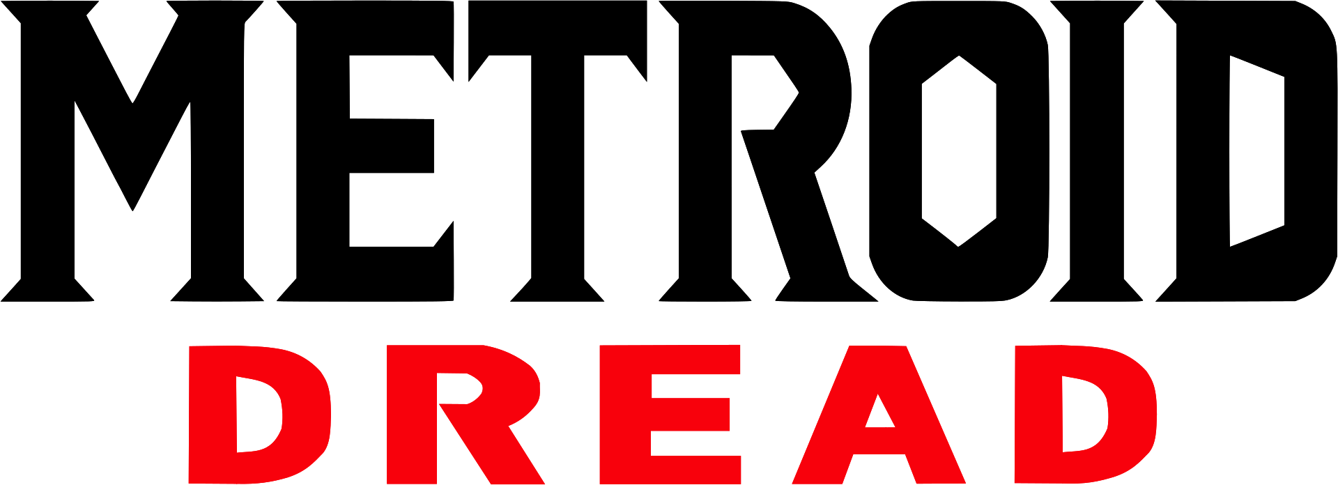 Metroid Dread logo on a transparent background