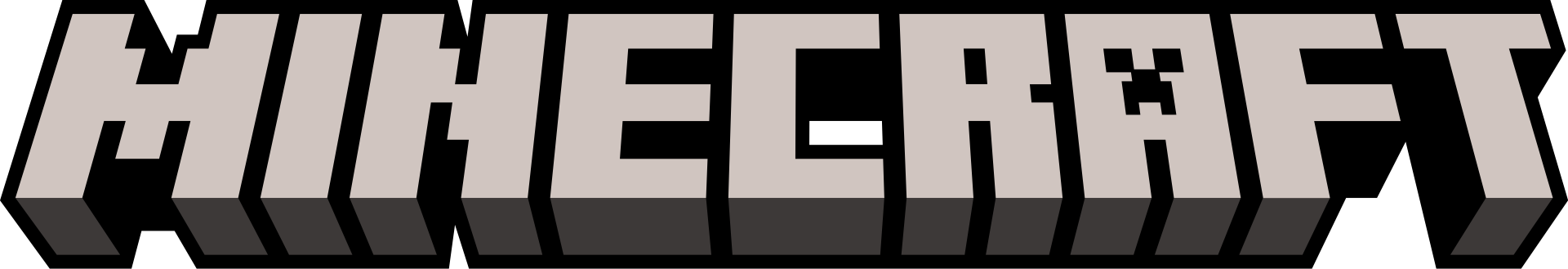 Minecraft logo on a transparent background